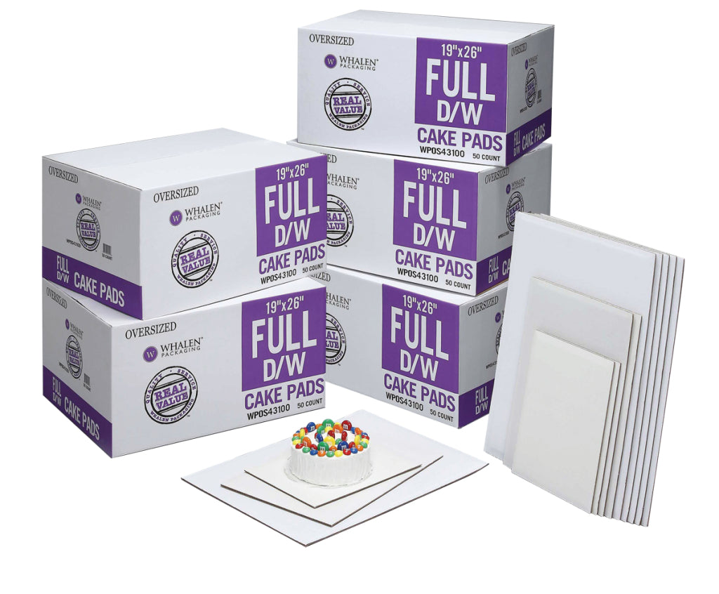 WHITE/KRAFT DOUBLE WALL OVERSIZED CAKE PADS