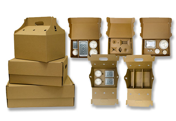 MEDIUM FOOD DELIVERY/CATERING BOXES KRAFT/KRAFT