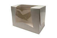 PLAIN WHITE CUPCAKE BOX W/WINDOW