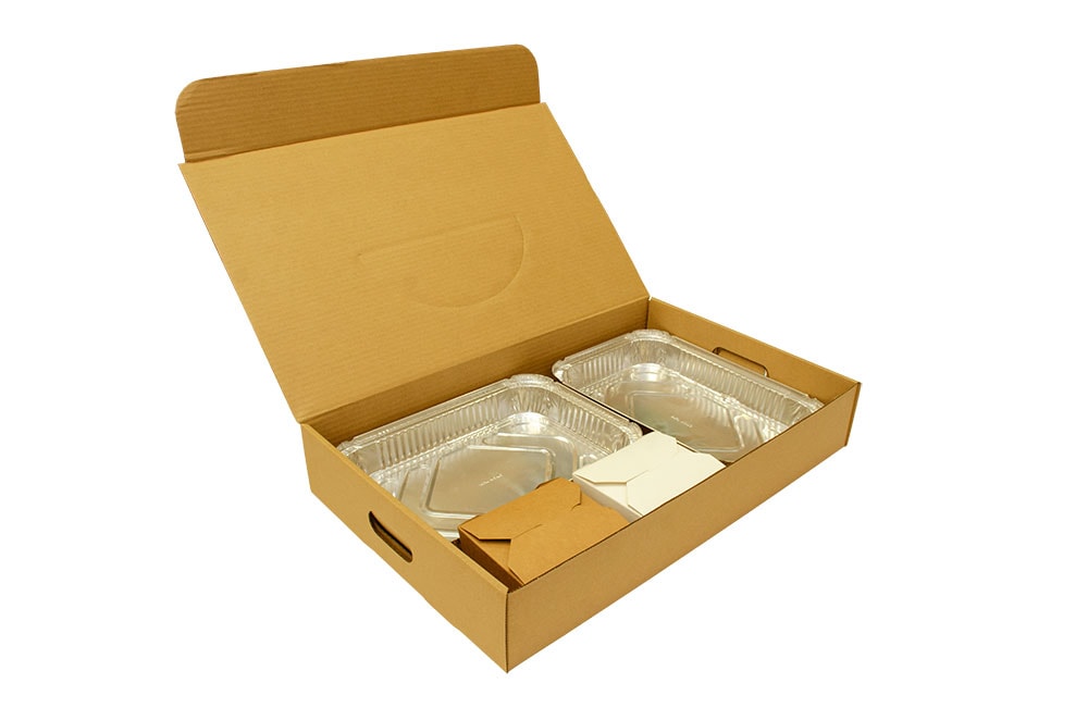 PLAIN CATERING BOX KRAFT/KRAFT B-FLUTE