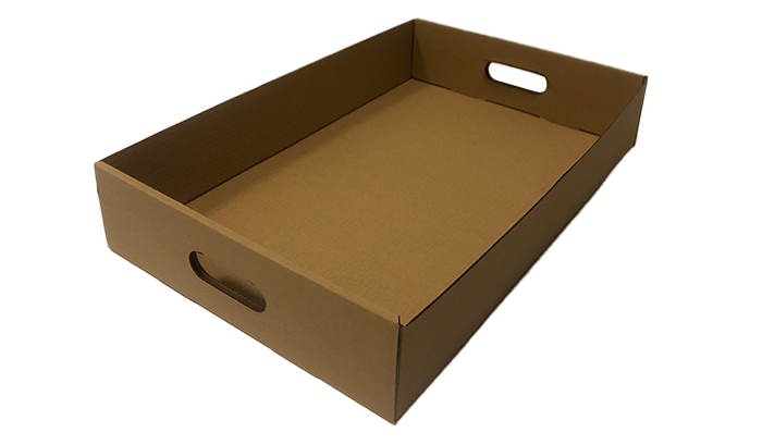 PLAIN OPEN TRAY FOOD BOX KRAFT/KRAFT B-FLUTE